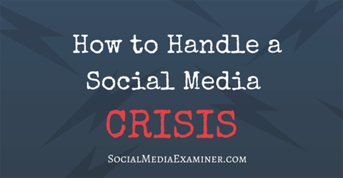 poradzić sobie z kryzysem w mediach społecznościowych