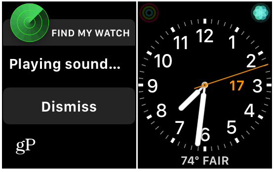 Znajdź alert dźwiękowy Apple Watch