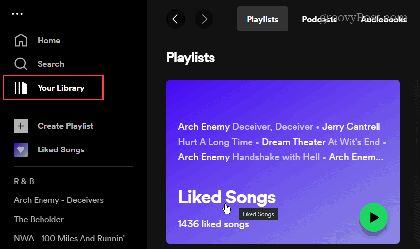 Sortuj lubiane utwory w Spotify