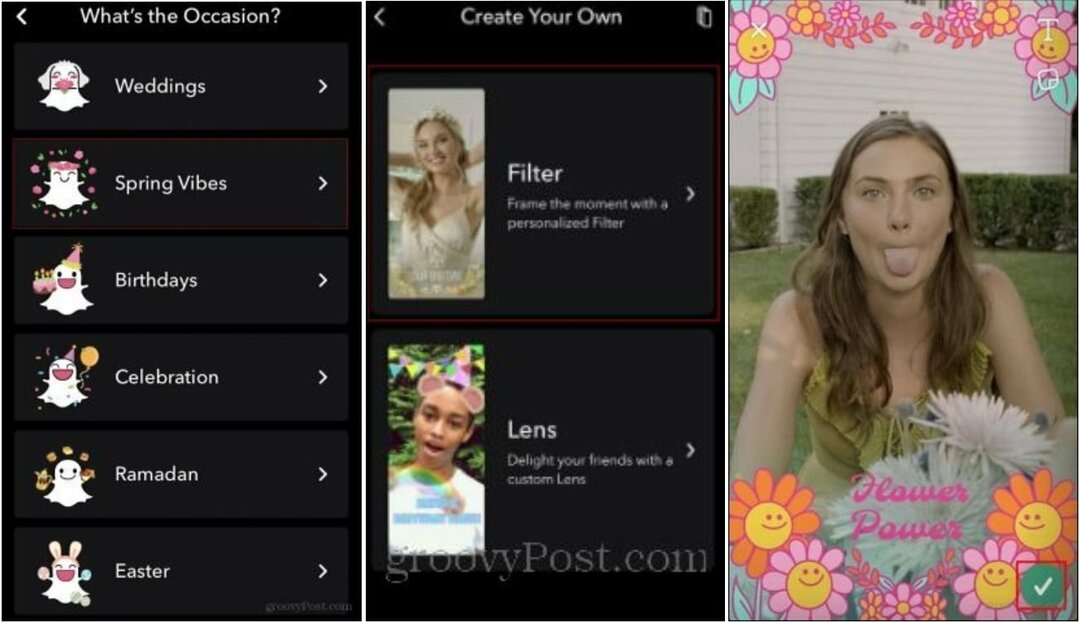 Jak korzystać i tworzyć niestandardowe filtry Snapchat