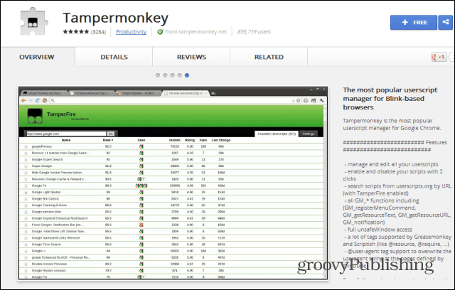 Struktura drzewa Dropbox Chrome Tampermonkey