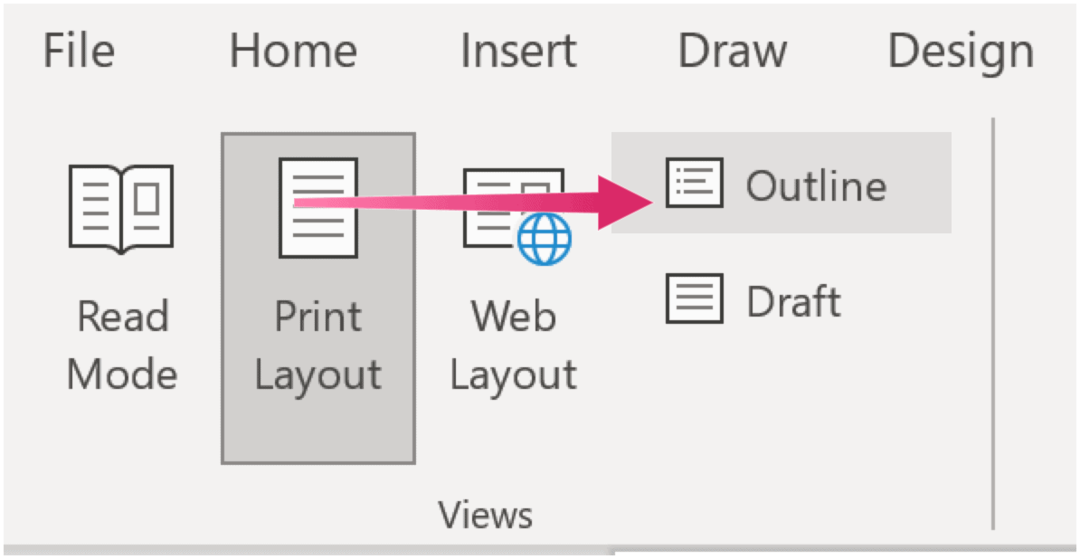 Widok konspektu w programie MICROSOFT WORD