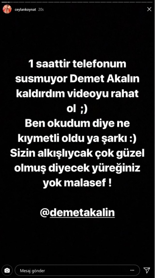 Zapobiega Ceyli Koynat, która ponownie czyta piosenkę Demet Akalın!