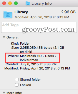 Lokalizacja folderu biblioteki na komputerze Mac