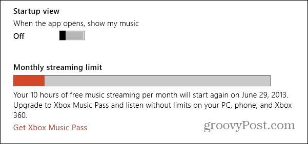 Limit przesyłania strumieniowego muzyki Xbox