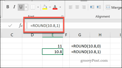 Funkcja OKRĄGŁA w programie Excel