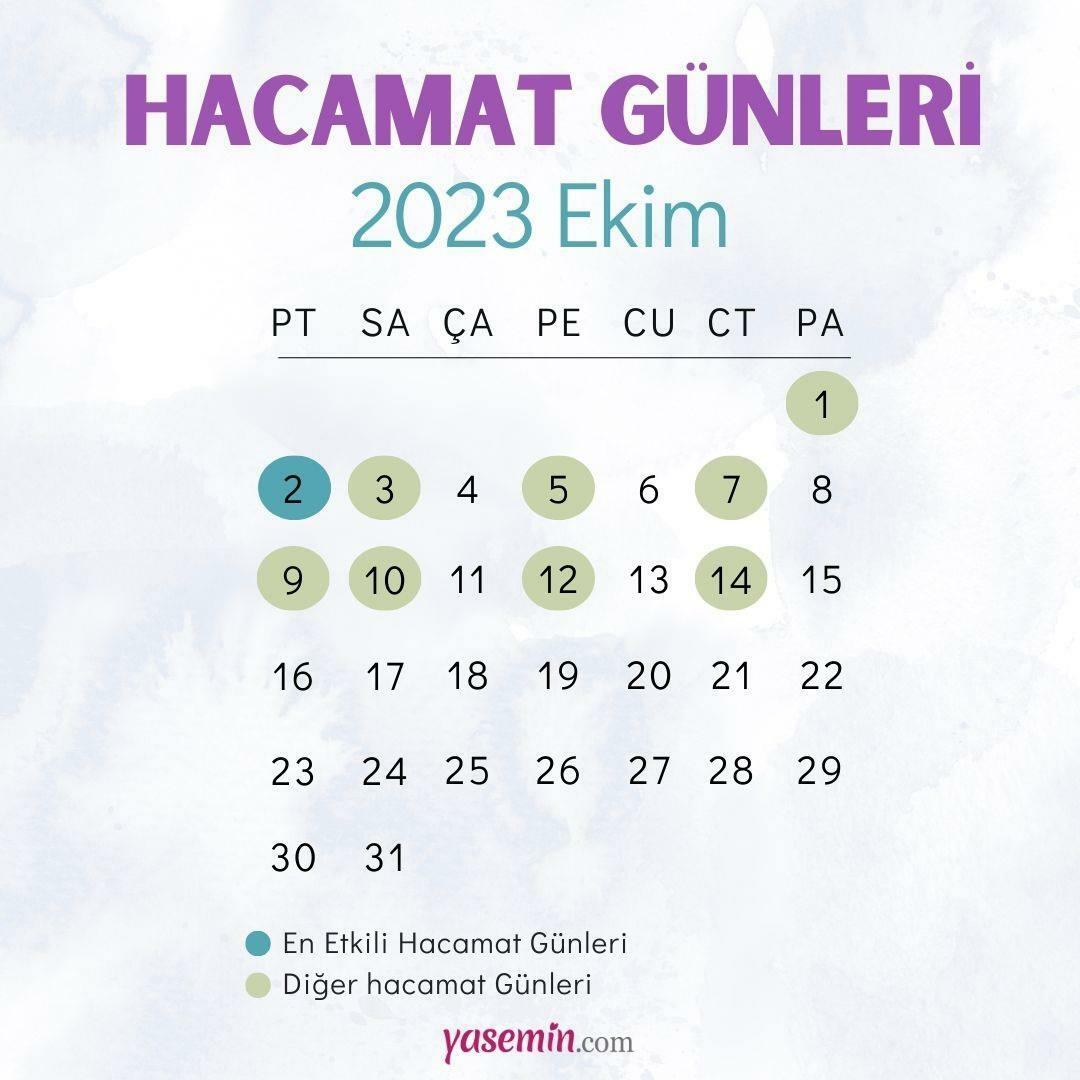 Październikowy kalendarz dni Hacamat 2023