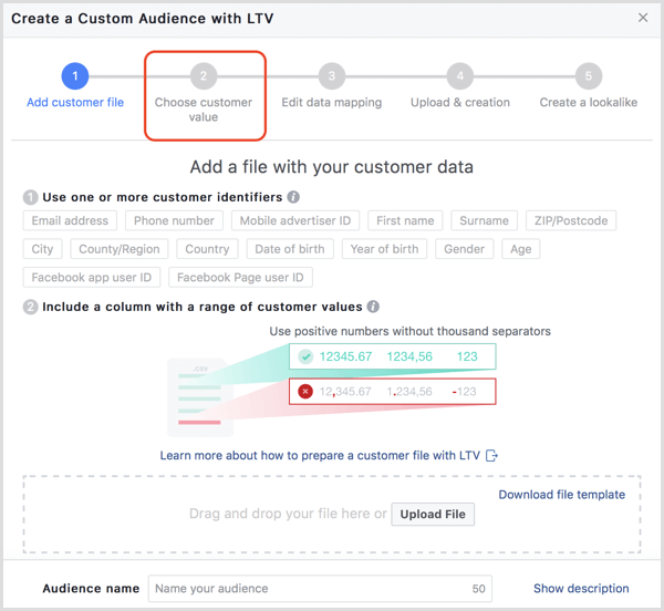 Facebook tworzy niestandardowych odbiorców dzięki LTV