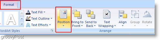 Microsoft Word 2007 Zmień pozycję