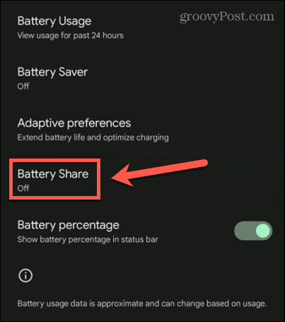 udział baterii Androida