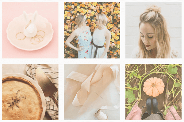 Kanał na Instagramie Lauren Conrad jest ujednolicony dzięki zastosowaniu tego samego filtra we wszystkich obrazach.