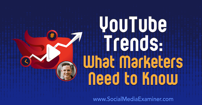 Trendy w YouTube: co muszą wiedzieć marketerzy, zawiera spostrzeżenia Seana Cannella w podcastu marketingu w mediach społecznościowych.