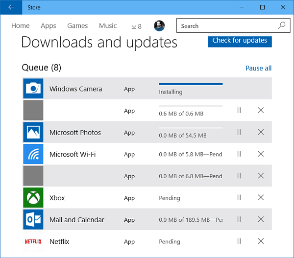 Aktualizacje aplikacji Windows 10
