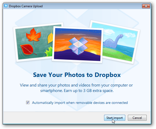 Dropbox oferuje 3Gig wolnego miejsca na korzystanie z nowej funkcji Photo Sync