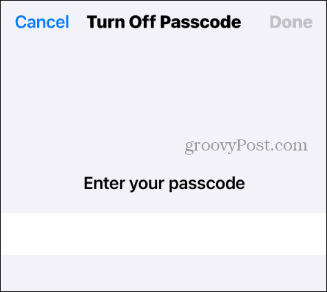 Wyłącz hasło na swoim iPhonie