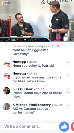 Na BlizzConie Newegg prowadzi transmisję na żywo w serwisie Facebook na temat budowy komputera przystosowanego do VR.