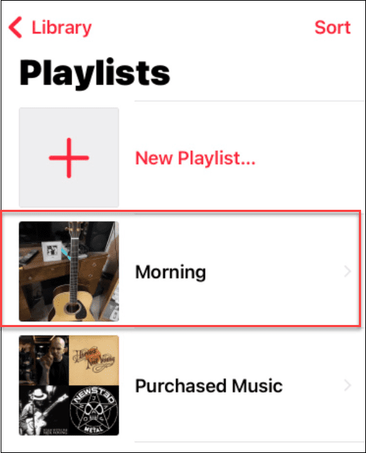 zmień obraz listy odtwarzania w muzyce Apple
