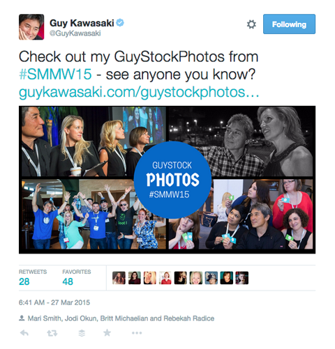 smss15 tweet z obrazem od faceta kawasaki