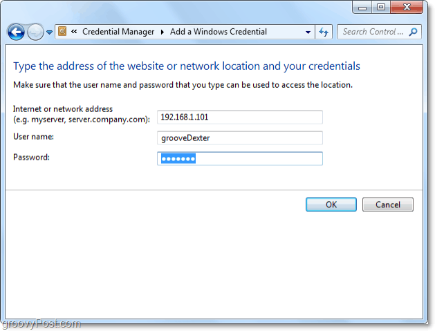 dodaj zasób sieciowy do skarbca Windows 7