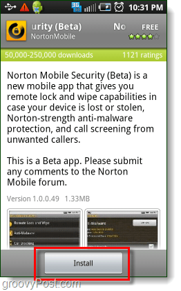 Zainstaluj Norton Security na Androidzie