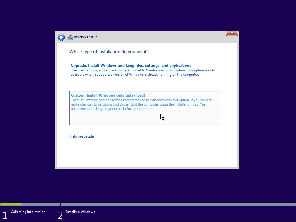 04 Cutom Windows 10 Czysta instalacja