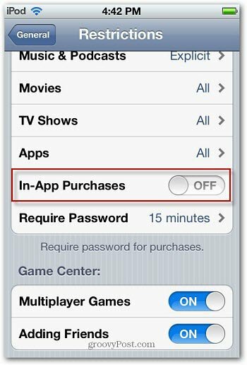 Jak wyłączyć zakupy w aplikacji na iPhonie / iPodzie Touch