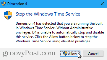 Zatrzymaj usługę Czas systemu Windows