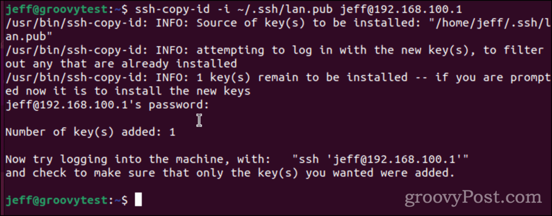 Kopiowanie klucza SSH