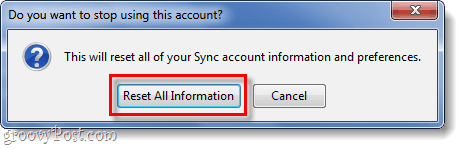 potwierdź wyłączenie firefox 4 sync