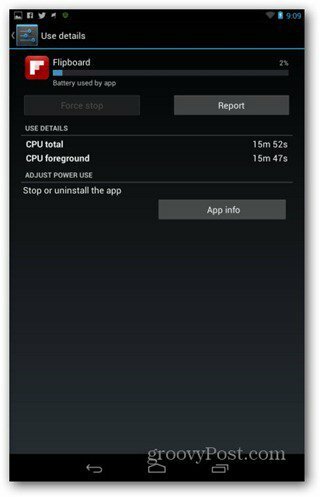 Informacje o aplikacji Nexus 7