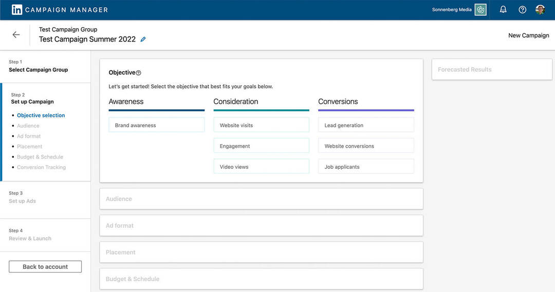 jak-linkedin-kampania-menedżer-reklamy-biznesu-workflow-krok-2