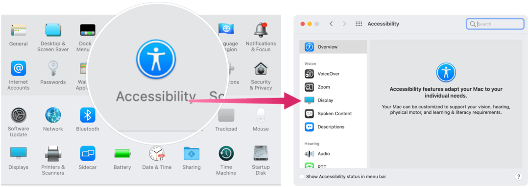Ułatwienia dostępu: jak zmienić kolor kursora w systemie macOS Monterey