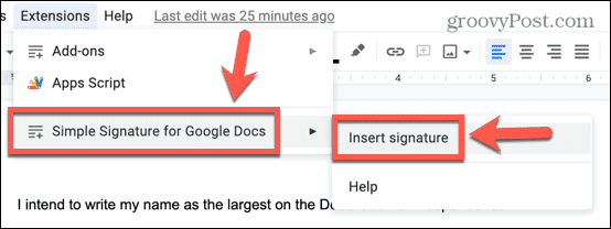 Dokumenty google wstaw podpis z dodatku