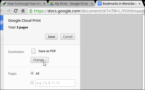 Zmień Chromebooka drukarki