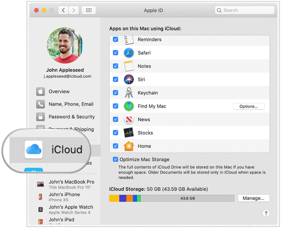 Keychanin na Macu iCloud
