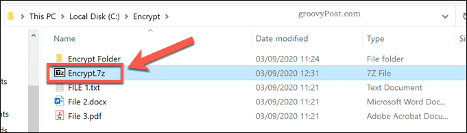 Plik 7z w Eksploratorze plików systemu Windows