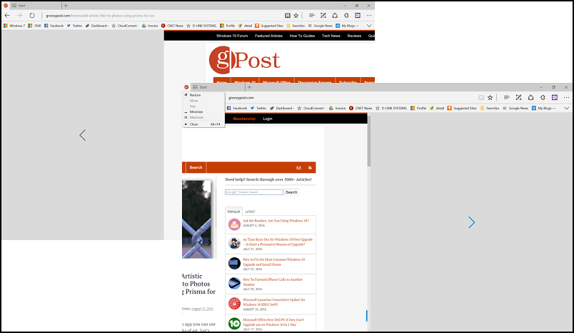 Ulepszenia użyteczności w Microsoft Edge w rocznicowej aktualizacji systemu Windows 10