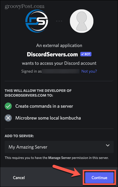 serwer discord kontynuuj