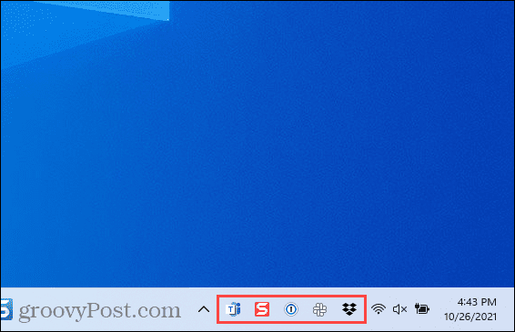 Ikony przepełnienia paska zadań w systemie Windows 11