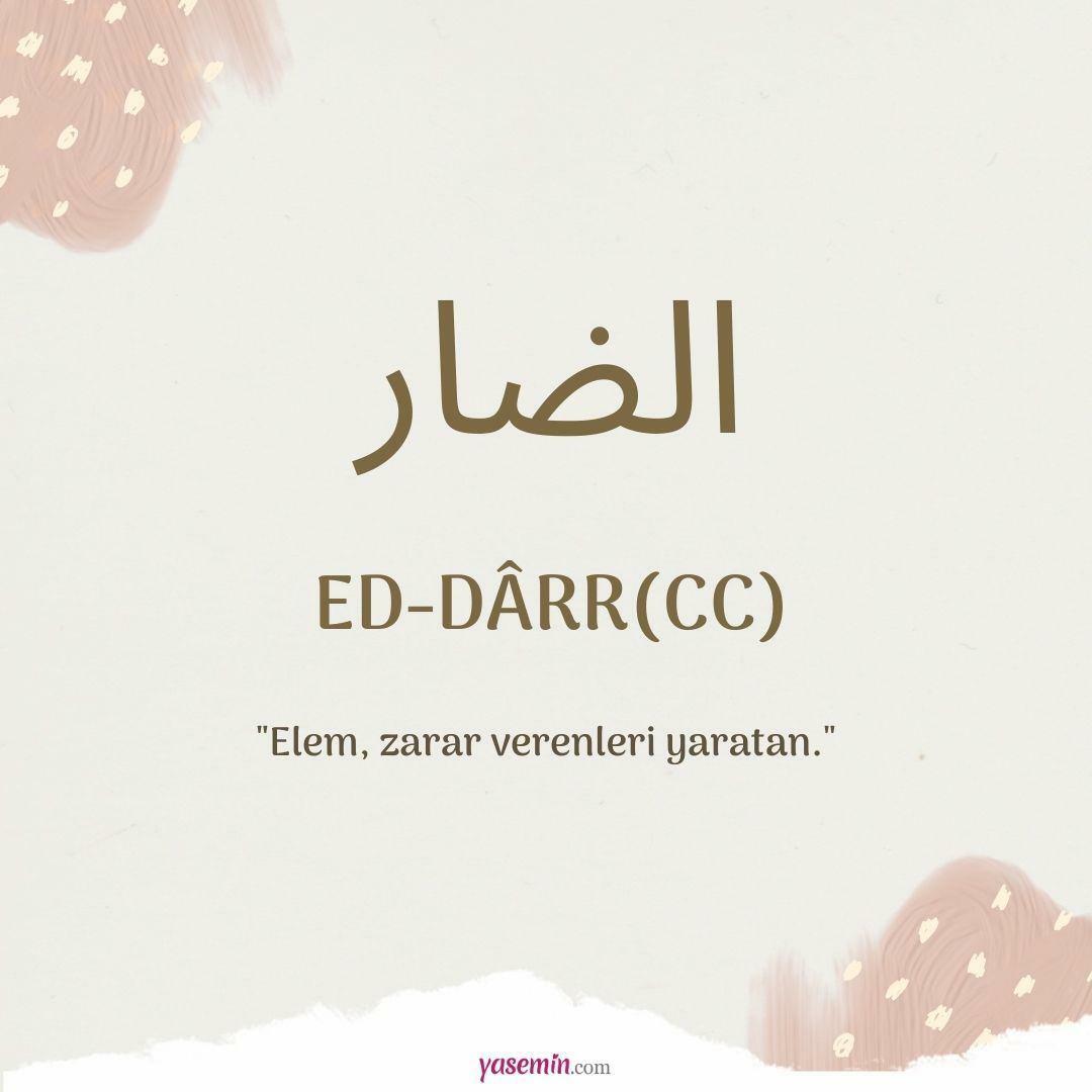 Co oznacza Ed-Darr (cc) z Esma-ül Hüsna? Jakie są zalety Ed-Darra (cc)?