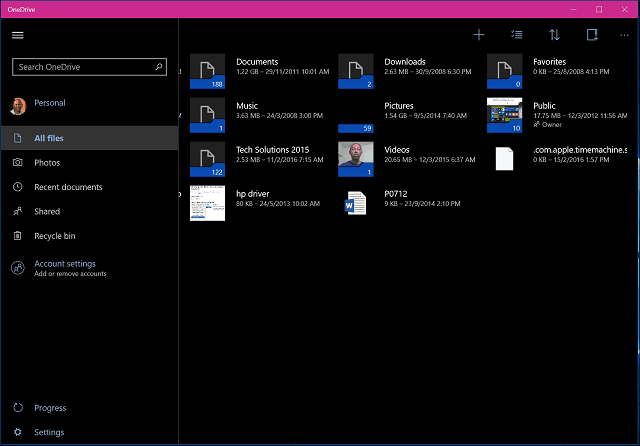 Aplikacja Windows OneDrive 10 4