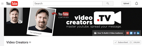 kanał YouTube twórców wideo