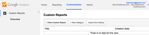 raporty niestandardowe w Google Analytics