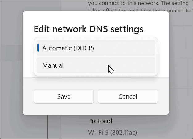 edytuj ustawienia DNS