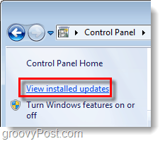 zobacz zainstalowane aktualizacje systemu Windows 7