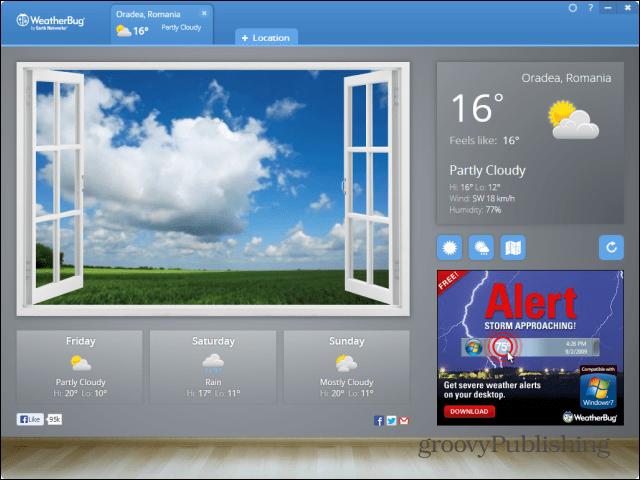 Chrome Weatherbug na pulpit