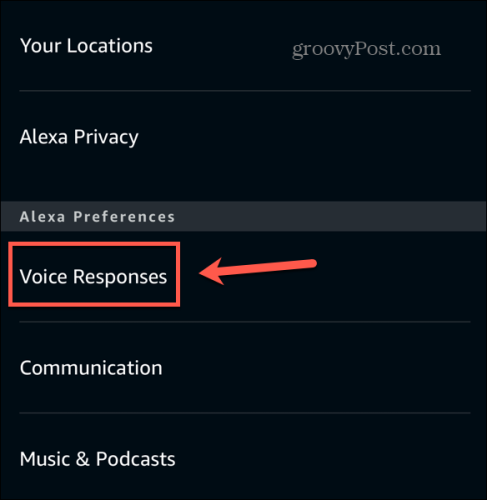 Odpowiedź głosowa aplikacji Alexa