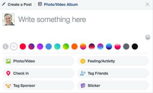 Facebook rozszerzył zakres opcji kolorów tła dostępnych do aktualizacji statusu.