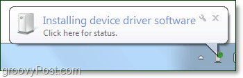 poczekaj, aż Windows 7 zakończy instalację sterowników urządzeń Bluetooth