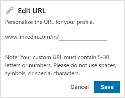 Edytuj adres URL swojego profilu LinkedIn.
